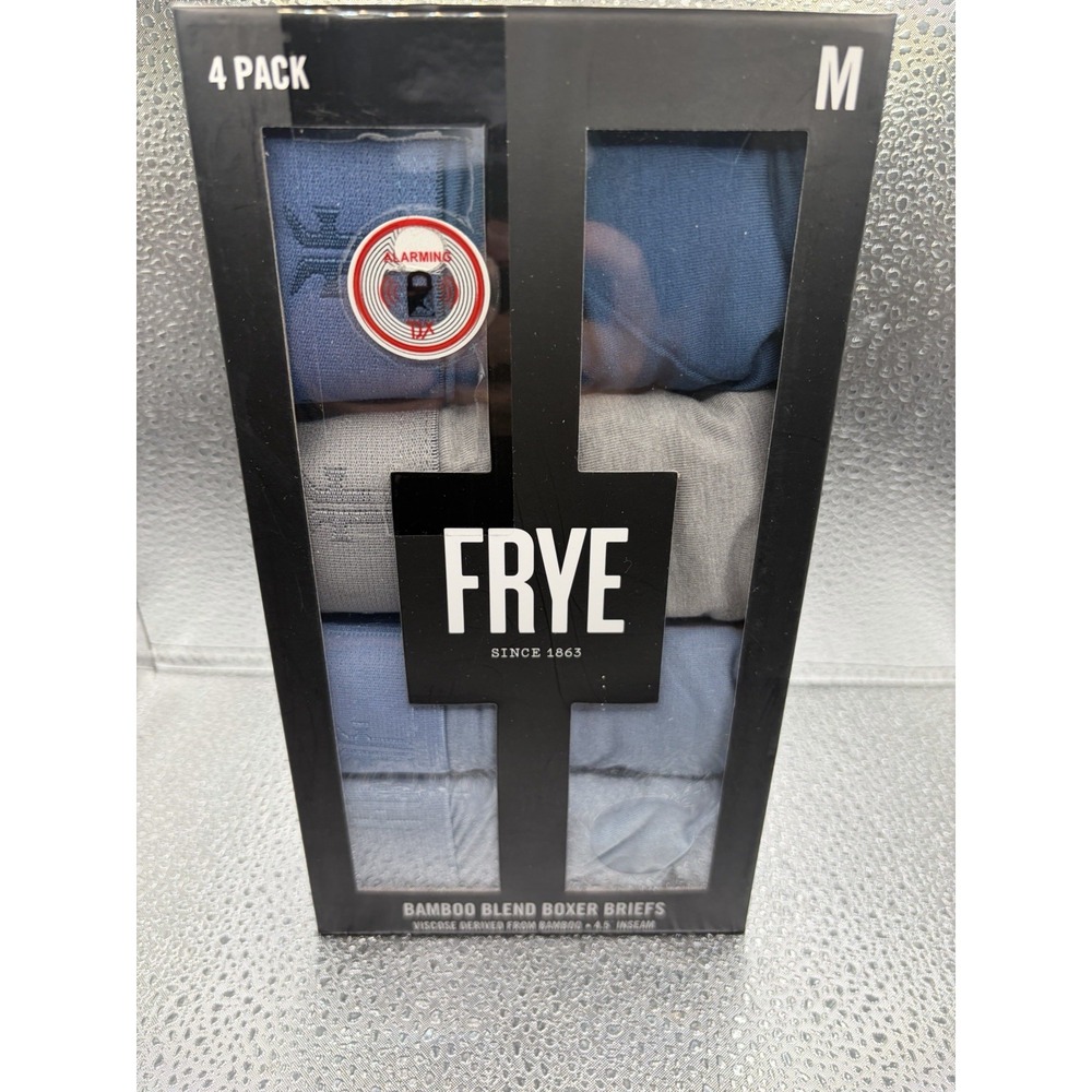 FRYE ~ 4-Pair Mens Boxer Brief Bamboo Blend Stretch Multicolor ~ M (32-34)